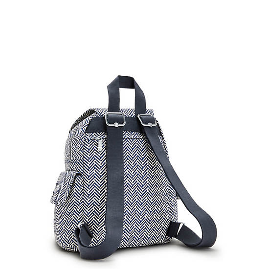 Plecaki Kipling City Pack Mini Printed Białe | PL 1721LI